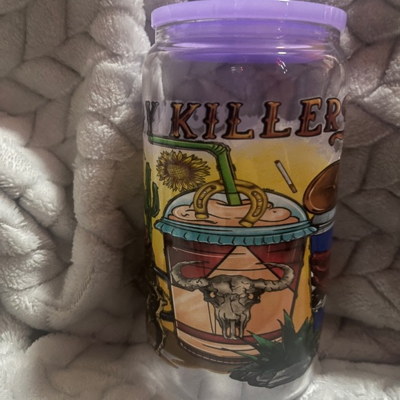 16 ounce Libby Glass tumbler in a western theme - Picture 3 of 4